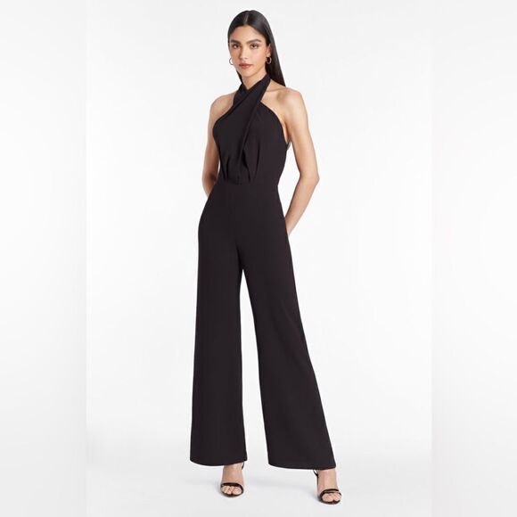Amanda Uprichard Mezcal Black Jumpsuit Backless Size XL - Picture 4 of 13